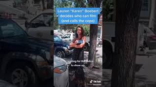 Lauren “Karen” Boebert calls cops on someone filming as she films!