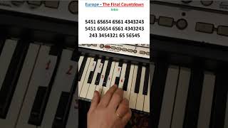 Europe - The Final Countdown (Piano tutorial) #piano #tutorial #music #europe