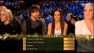 Melodi Grand Prix Norway.Final results and winner.  09.02.2013