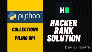 Python - Piling Up!