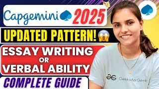 Capgemini Written Exam Updated Pattern | Essay Writing OR Verbal Ability? Capgemini Preparation 2025