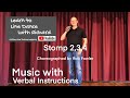 IMPROVER LINE DANCE LESSON 135 - Stomp 2,3,4 - Part 2 - Music with verbal instruction