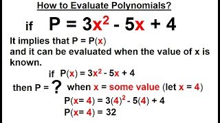 Algebra - Ch. 5: Polynomials (4 of 32) How to Evaluate Polynomials