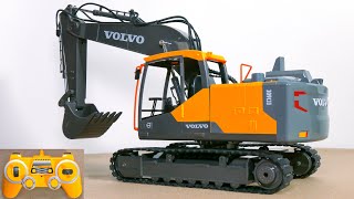 RC EXCAVATOR VOLVO EC160E UNBOXING, FIRST TEST!! DOUBLE E SCALE 1/16, RTR, E568-003
