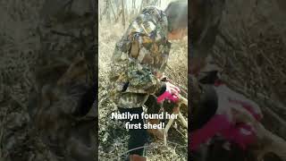 Natilyn finding her first public land shed! #shedhunting #antlers #publiclandhunting #hunting