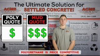 Polyurethane Concrete Raising VS Mudjacking Part 5 - Cost Comparison