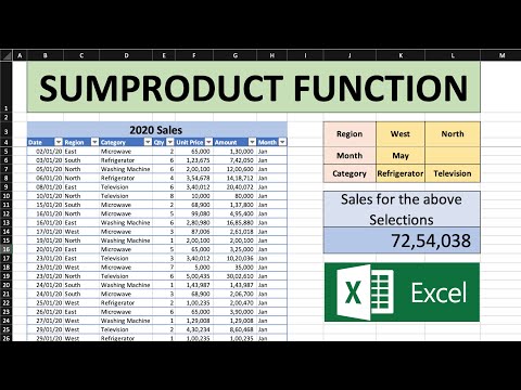 Excel Sumproduct Function Tutorial with Multiple Criteria