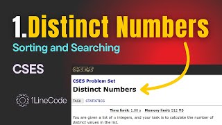 Distinct Numbers - CSES Sorting and Searching #cses