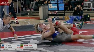 133lbs Kai Orine (NC State) vs Logan Agin (Duke)