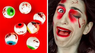 SPOOKY HALLOWEEN PRANKS || Zombie Apocalypse! DIY Halloween Costume Makeup Ideas By 123 GO!CHALLENGE