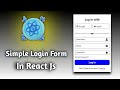 How to Build a Responsive Login Form in React JS | React Login Page Tutorial 2025