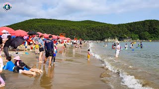 [4K UHD] Dadaepo beach on a hot  summer day 다대포해수욕장