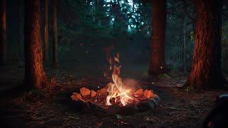 Relaxing Sounds of Fire and crickets for Meditation and Calm