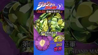 JOJO的奇妙冒險 日本票選最強替身評比（下）#jojo的奇妙冒險 #白金之星 #DIO #荒木飛呂彥