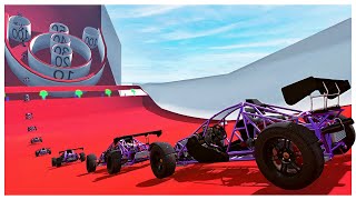 Buggy VS Massive Skee Ball - Satisfying Vehicle Stunts & Crashes - BeamNG.Drive