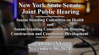 New York State Senate Joint Public Hearing - 11/30/21