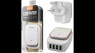 How LDNIO Led Touch Lamp with 4 USB Ports Charger works