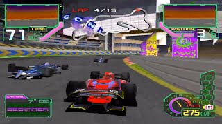 Ace Driver: Victory Lap - Namco System 22 - Red Car - Capital City Circuit - 15 laps - Full Race