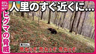 【 ヒグマ猟師と山の中へ】人里近くに残る足跡の先には【バンキシャ！】