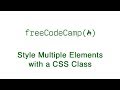 Basic CSS: Style Multiple Elements with a CSS Class | freeCodeCamp