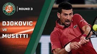 French Open 3rd round: Novak Djokovic outlasts Lorenzo Musetti in five-set thriller | NBC Sports