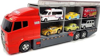 13 Type Cars Tomica ☆ Tomica opened and stored in the big Okataduke convoy