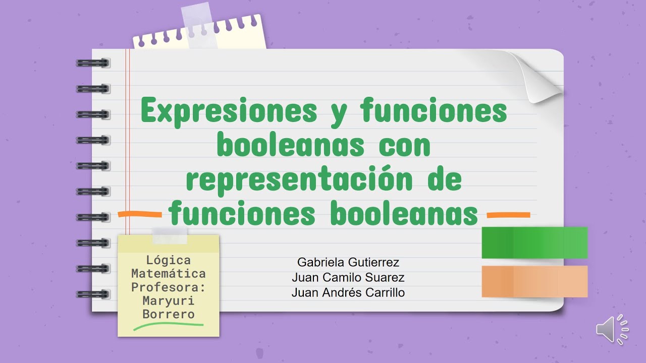 Expresiones Y Funciones Booleanas Con Representación De Funciones ...