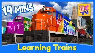 Learn the Alphabet, Colors, Shapes & Numbers | Learning Train Cartoons for Kids