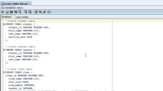 How To Create and Populate Tables in SQL Developer