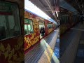 京都駅にて珍しく柄の列車　 jr 京都 列車