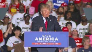 Former President Trump, allies campaign in Perry, Georgia