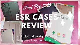 🍎iPad Pro 2020 Cases Review  (ESR Magnetic Rebound, Kickstand Sentry, and With Apple Pencil Holder)