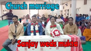 #Sanjay weds mukta #church marriage video  #Bondamunda parish// 3/1/2024 #nilutete vlog