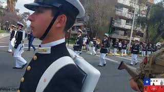 Escuela Naval Arturo Prat Pasacalle post Parada Militar rumbo a Las Condes 2023