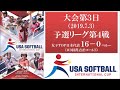 ソフトボール「ＵＳＡインターナショナルカップ」大会第３日　予選リーグ第４戦　２回裏　内藤実穂選手が２打席連続本塁打