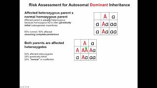 Basic Genetics 3 Autosomal Inheritance