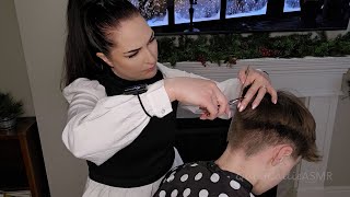 Real Person Men's Haircut / Soft Spoken ASMR / Chit Chat / Talking / Scissor Sounds / Clipper Sounds