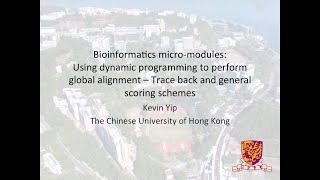 05. Using dynamic programming to perform global alignment - Traceback and general scoring schemes