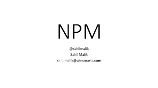 1. Learn Angular: Node and NPM