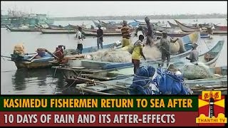 Kasimedu Fishermen Return to Sea after 10 Days of Rain and its after-effects - Thanthi TV