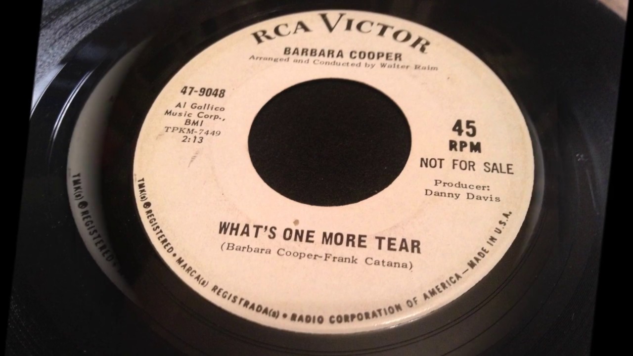 Whats One More Tear ~ Barbara Cooper - YouTube