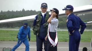 2013　百里基地航空祭　ブルーインパルス　ウォークダウン～花束贈呈までノーカット　3/3