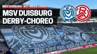 MSV Duisburg: DERBY-CHOREO vs. Rot-Weiss Essen (05.08.2022)