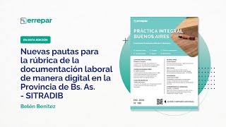 Pautas para la rúbrica de la documentación laboral de manera digital en Prov. de Bs. As. - SITRADIB