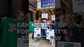 Fans show up for Colbert's last show