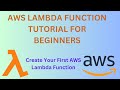 AWS Lambda function - Create your first Lambda Function | Lambda Function Tutorial for beginners