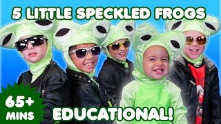 Five Little Speckled Frogs | Nursery Rhymes | Kids Songs