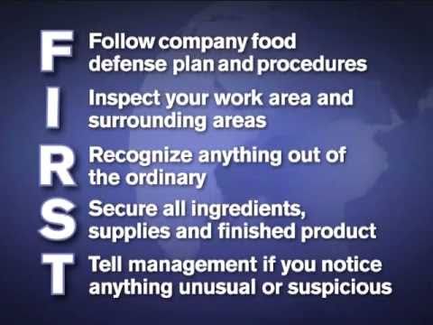 Employees Are The First Line Of Food Defense English Youtube