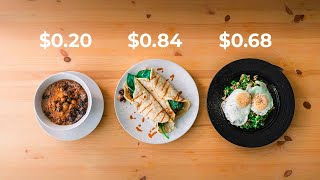 How To Cook For $1 A Day (Full Day of Healthy Eating)