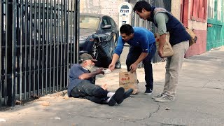 Helping the Homeless - Giving Out Lunch